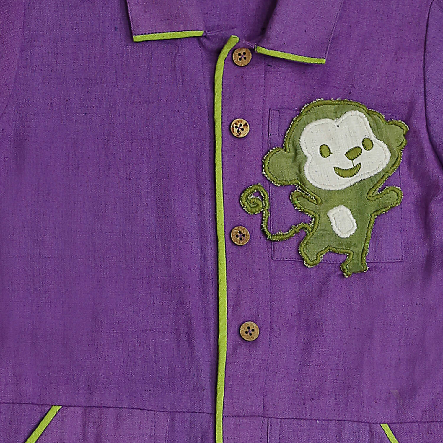 Mhyssa Purple Voiler Suit With Round Neck Full Sleeves For Kids