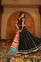 AI Fashion Black Georgette Designer Navratri Wear Lehenga Choli Collection