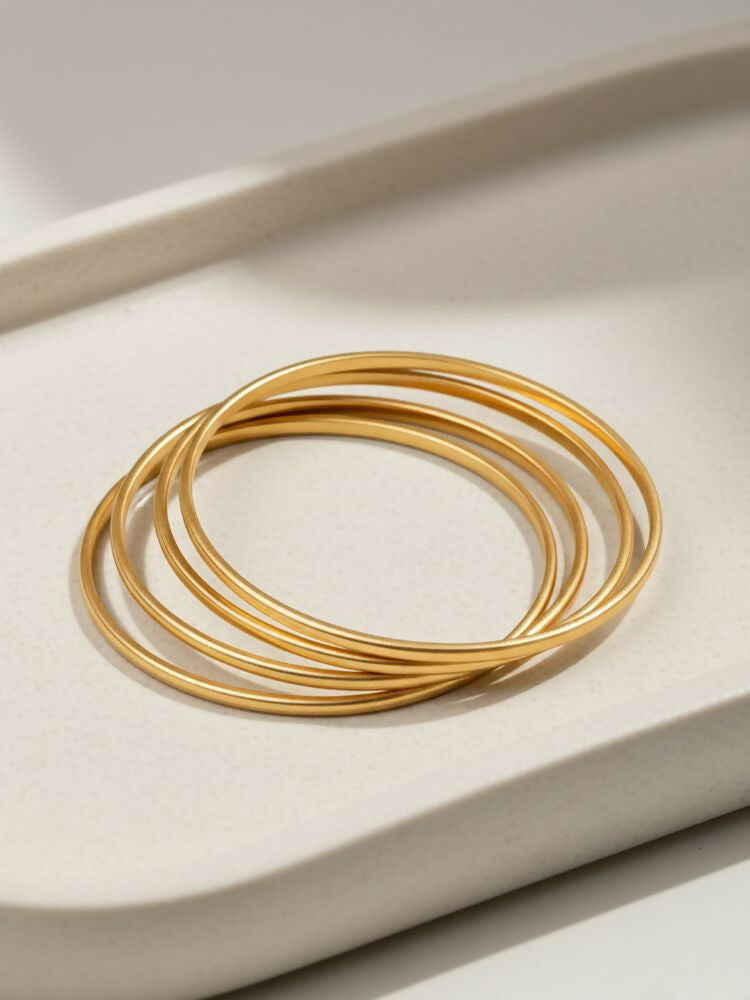 NVR Women Set of 4 Gold Plated Handcrafted Bangle - Distacart