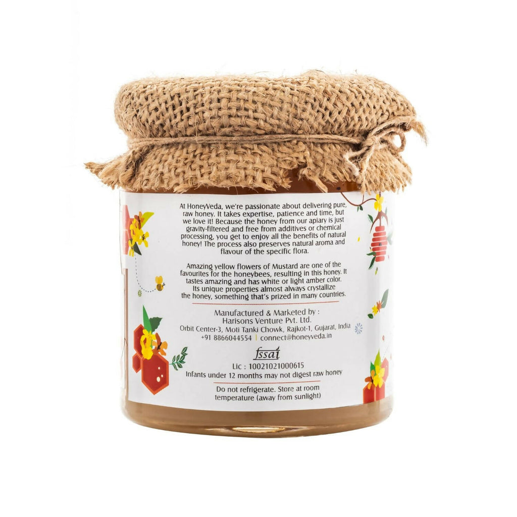 HoneyVeda Premium Raw Mustard Honey - Distacart