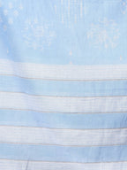 Myshka Cotton Printed 3/4 Sleeve V Neck Turquoise Blue Women Sharara Set - Distacart