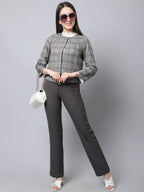 Even Apparels Brown Polywool Open Front Statement Women's Jacket - Distacart