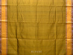 Green and Olive Uppada Silk Handloom Saree with Buta Design - Global Threads