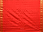 Green and Red Gadwal Silk Handloom Saree with Mango Pallu Design - Global Threads