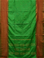 Green Uppada Silk Handloom Saree with Border Design - Global Threads