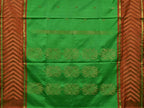 Green Uppada Silk Handloom Saree with Border Design - Global Threads