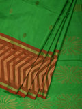 Green Uppada Silk Handloom Saree with Border Design - Global Threads