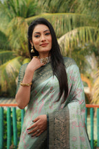 Anaita Green Woven Design Pure Kanjivaram Soft Satin Silk Saree With Blouse - Distacart