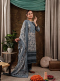 Yufta Grey Cotton Schiffli Kurta Dupatta Set With Lace Detailing