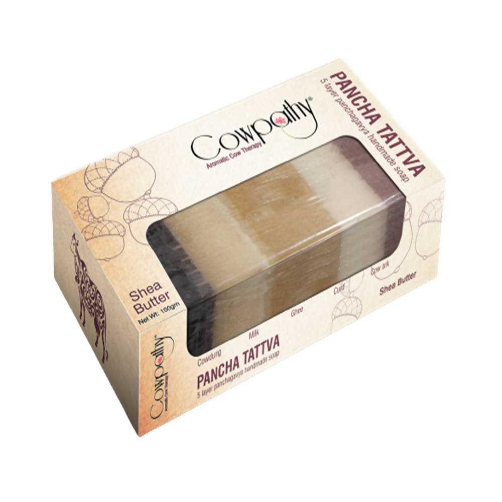 Cowpathy Pancha Tattva 5Layer Panchagavya Handmade Shea Butter Soap - Distacart