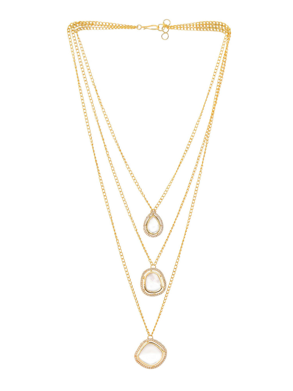 Ruby Raang Gold Kundan Layered Necklace
