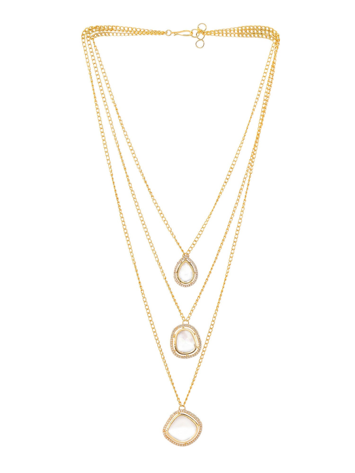 Ruby Raang Gold Kundan Layered Necklace