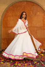 AI Fashion White Georgette Designer Navratri Wear Lehenga Choli Collection