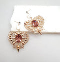 Bling Accessories Swarovski Blush Rose Earrings - Distacart