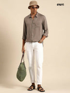 Grey Men Rayon Classic Opaque Casual Shirt - Mahotsav