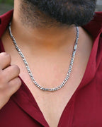 VOJ Silver Plated Cuban Link Chain