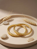 NVR Women Set of 2 Gold Plated Traditional Kada Bangle - Distacart