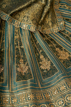 Kesar Fab Green Net Hand_Woven Lehenga