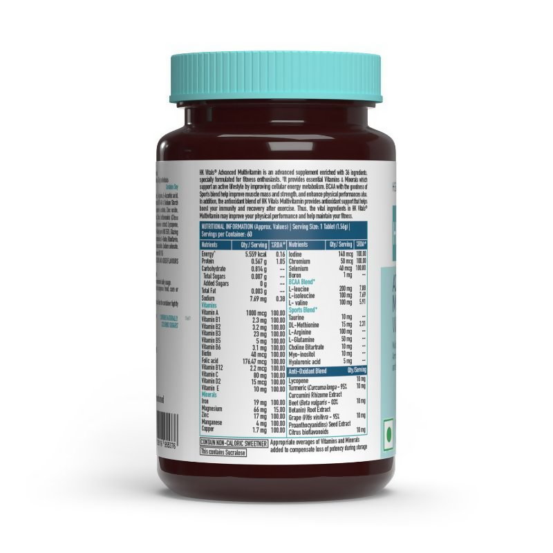 HK Vitals Advanced Multivitamin With Bcaa Tablets - Distacart