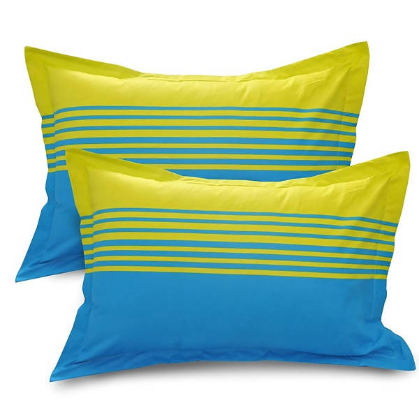 Vamika Printed Cotton Multicolor Latest Design Bedsheet With Pillow Covers (LEOC_CHECK_SG)