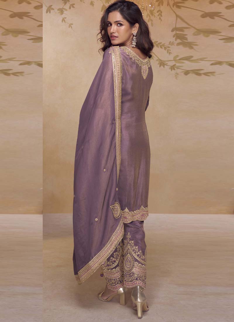 Vegaa Fashion Onion Pink Simar Silk Embroidered Designer Salwar Suit - Distacart