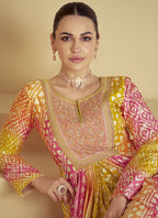 Vegaa Fashion Multicolor Real Muslin Digital Print Anarkali Suit - Distacart