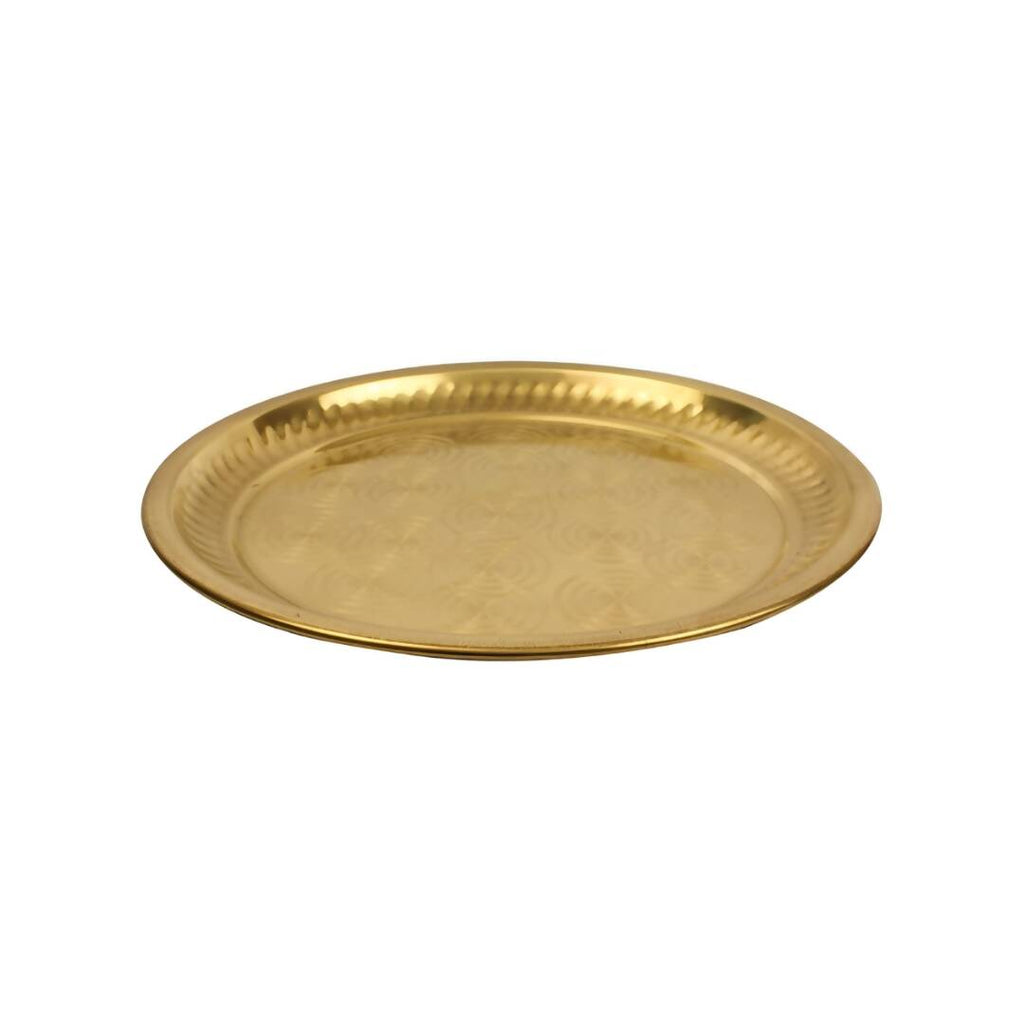 Spillbox Gold-Toned Brass Ring Thali Pooja Essential