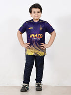 Baesd Boys Sports Round Neck Printed Cricket Jersey IPL, T20 T-shirt