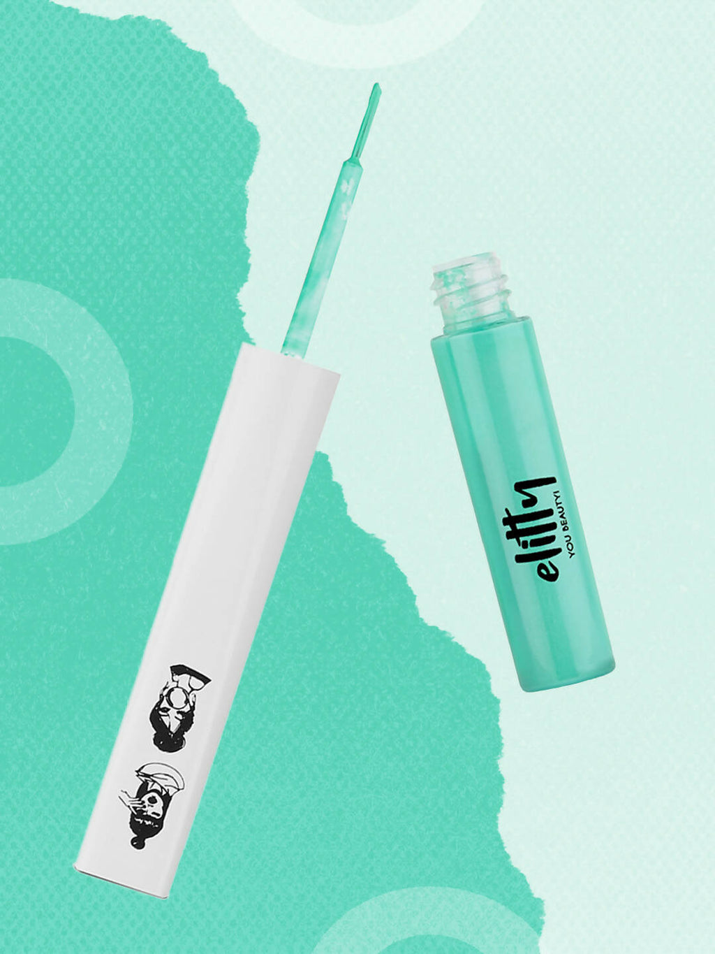 Elitty Cyan Green Pop Color Matte Finish Liquid Eyeliner - High Maintenance-Cyan Green