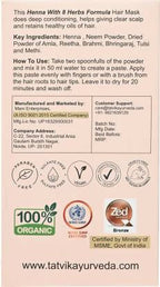 Tatvik Ayurveda Nirmalkesha Hair Mask (Henna With 8 Herbs)