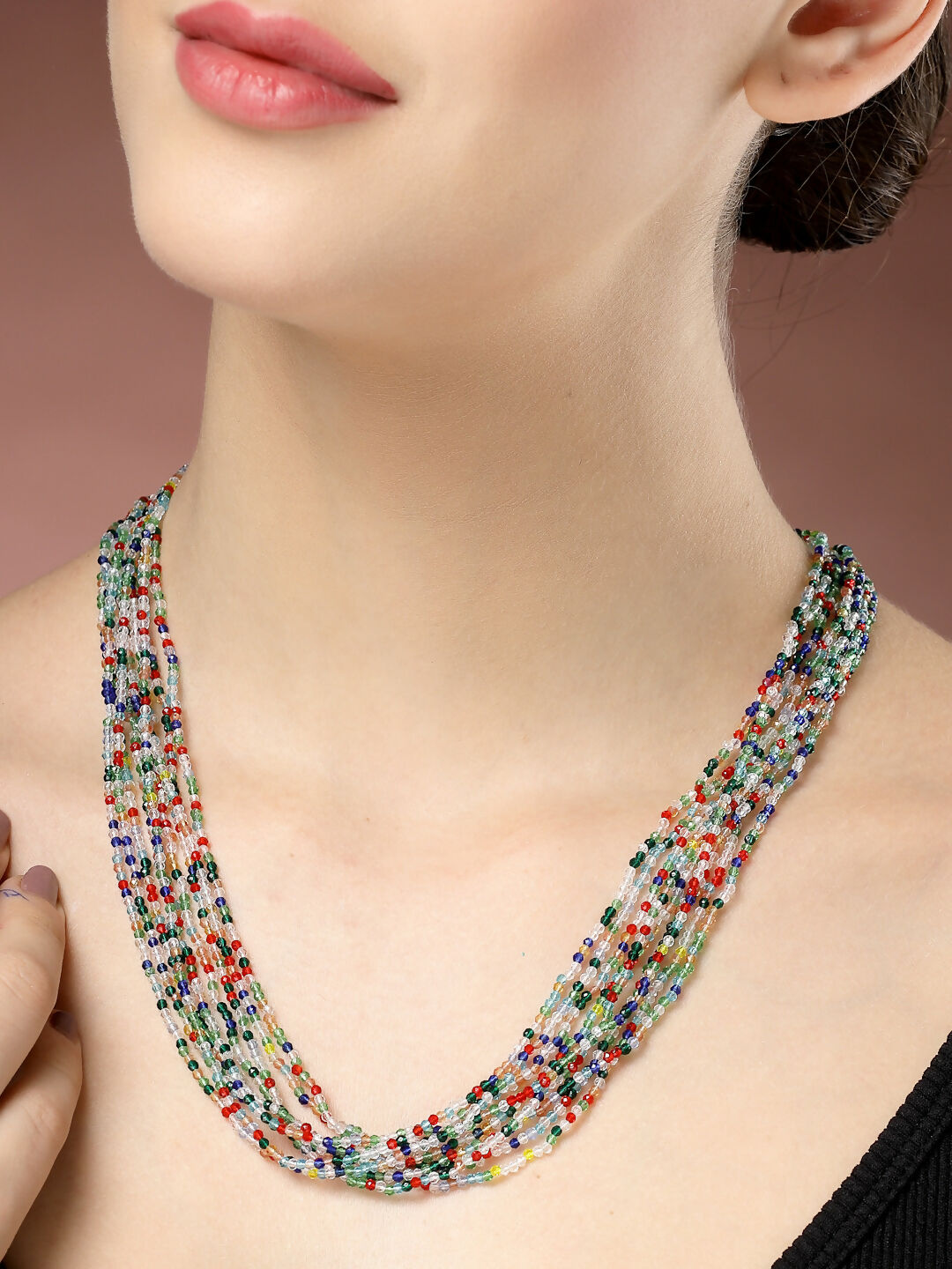 NVR Women's Multi-Coloured Handcrafted Necklace