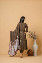Joban Fashion Brown Tie & Dye Cotton Suit Set - Distacart