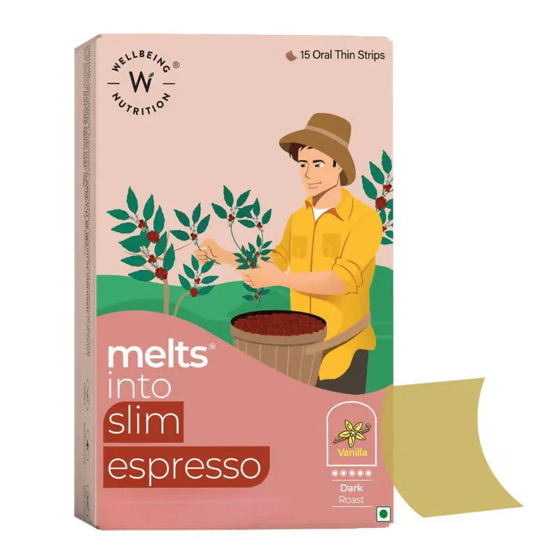 Wellbeing Nutrition Melts Slim Espresso Strips - Vanilla Flavor - Distacart