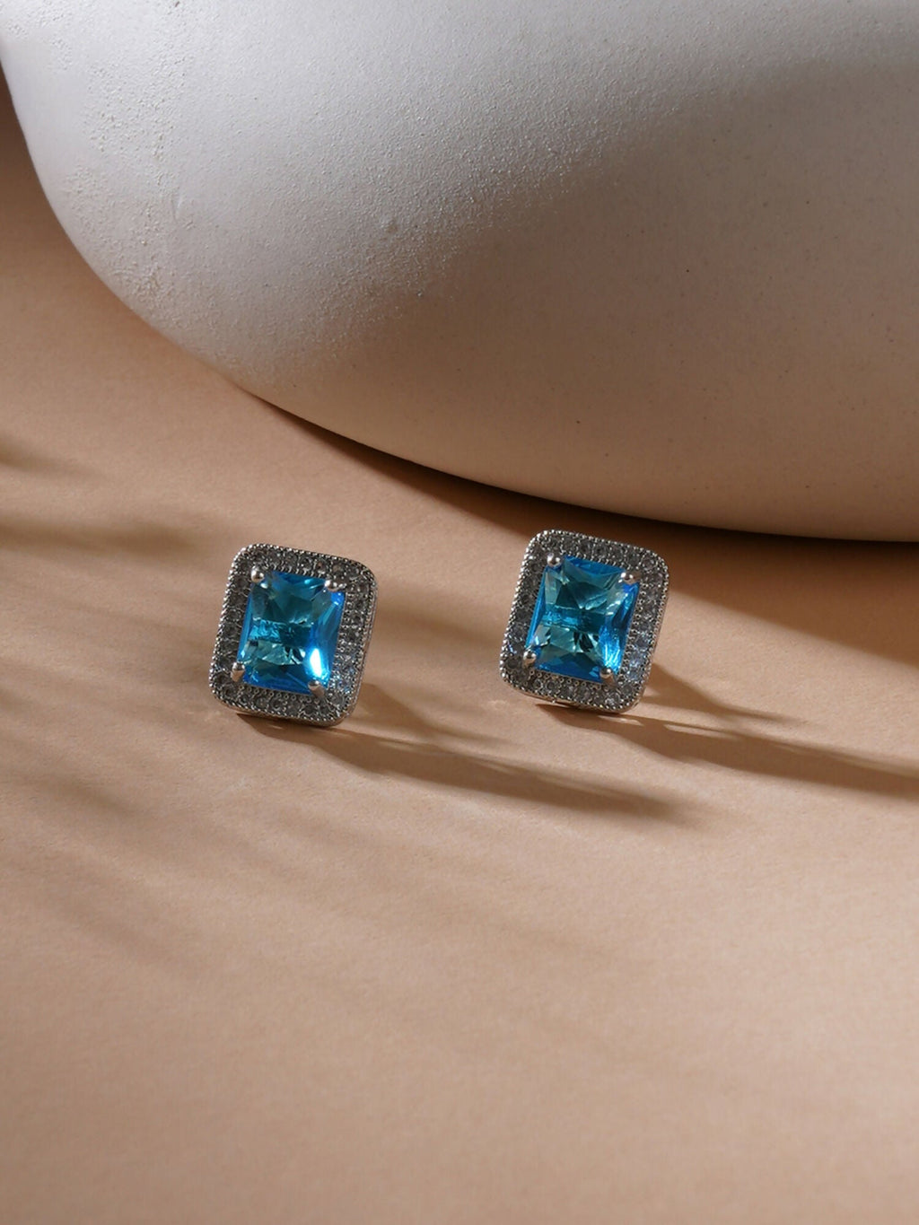 stone stud (sky blue) - Ruby Raang - Distacart