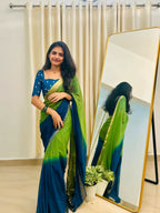 Exclusive Collection Green Party Wear Georgette Saree