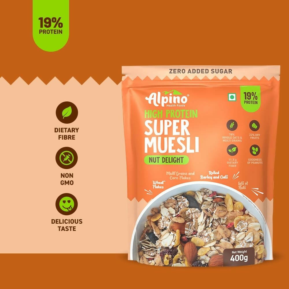 Alpino High Protein Super Muesli Nut Delight - Distacart
