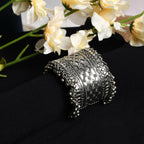 Mominos Fashion Joharkamal Oxidised Silver-Plated Ghungroo Handcraft Bracelet - Design 026 - Distacart