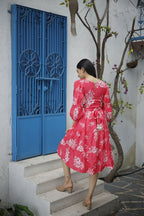 Aayaa Designer Printed One Piece Dress - Multi Color