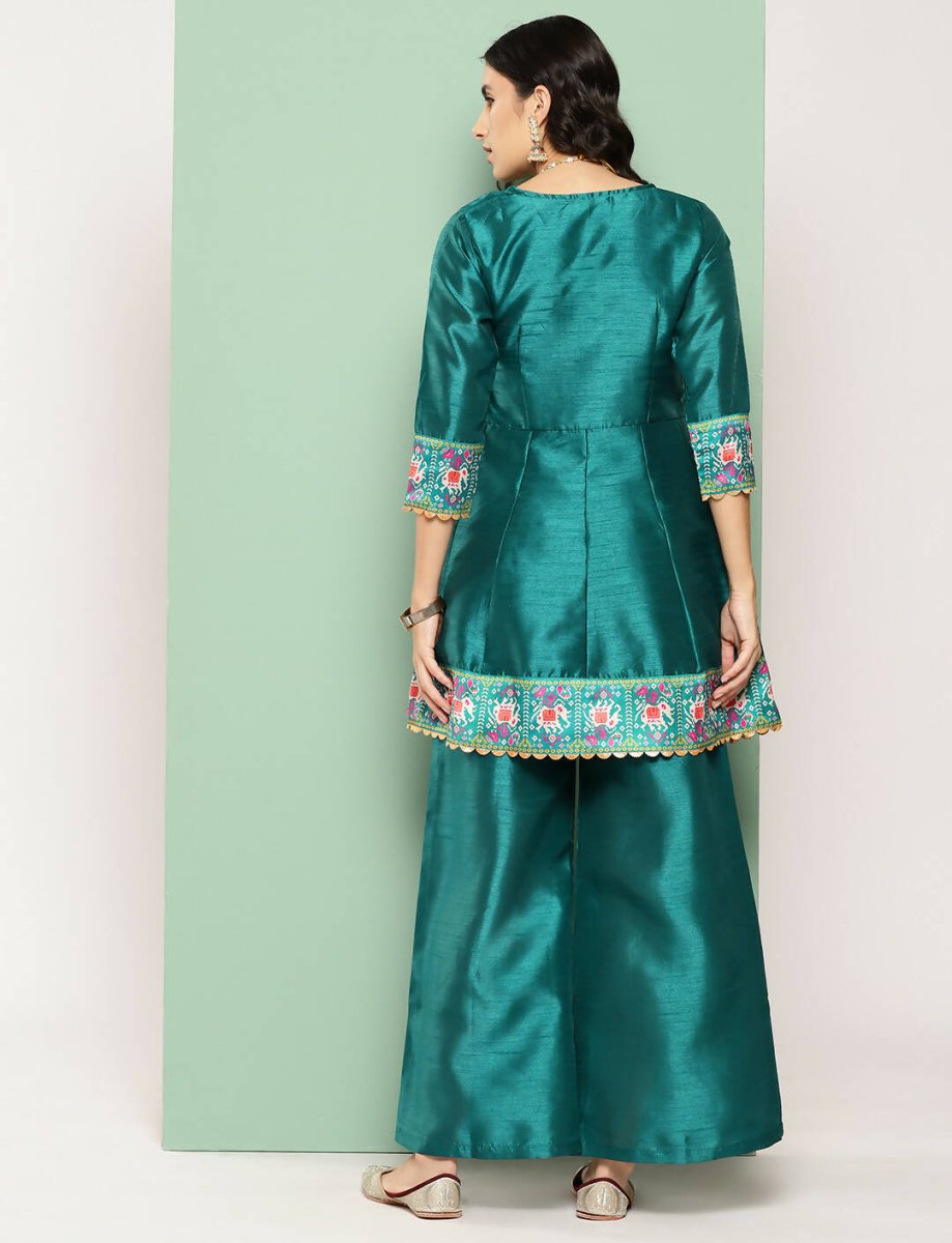 Ahalyaa Women's Traditional Wear Co-ods - Green - Distacart
