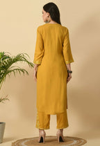 Joban Fashion Mustard Cotton Rayon Kurta Set