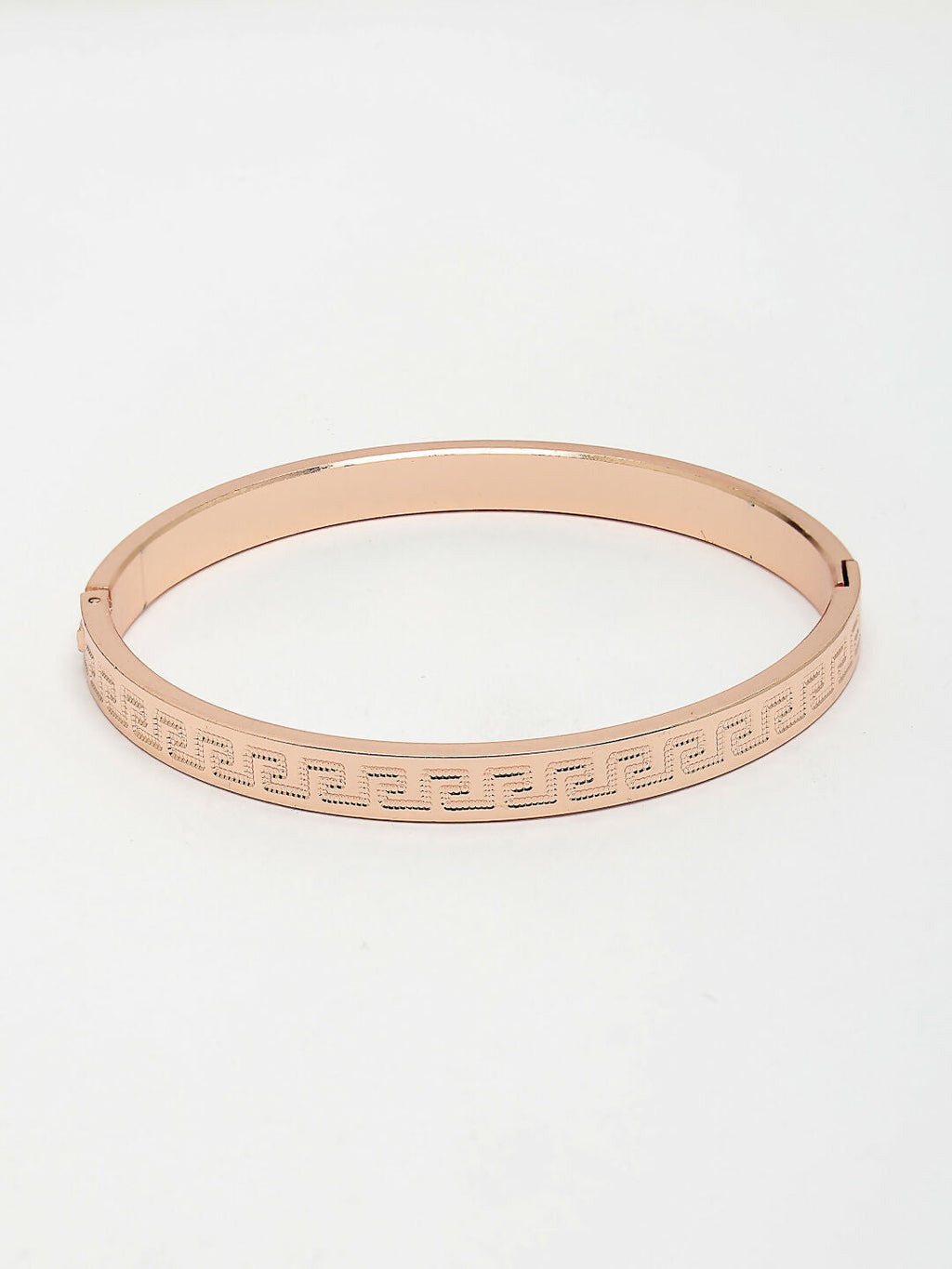 NVR Men's Rose Gold Stainless Steel Kada Bracelet - Distacart
