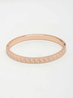 NVR Men's Rose Gold Stainless Steel Kada Bracelet - Distacart