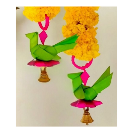 Shuddh Natural Hand Made Palm Leaf Parrot Hanging