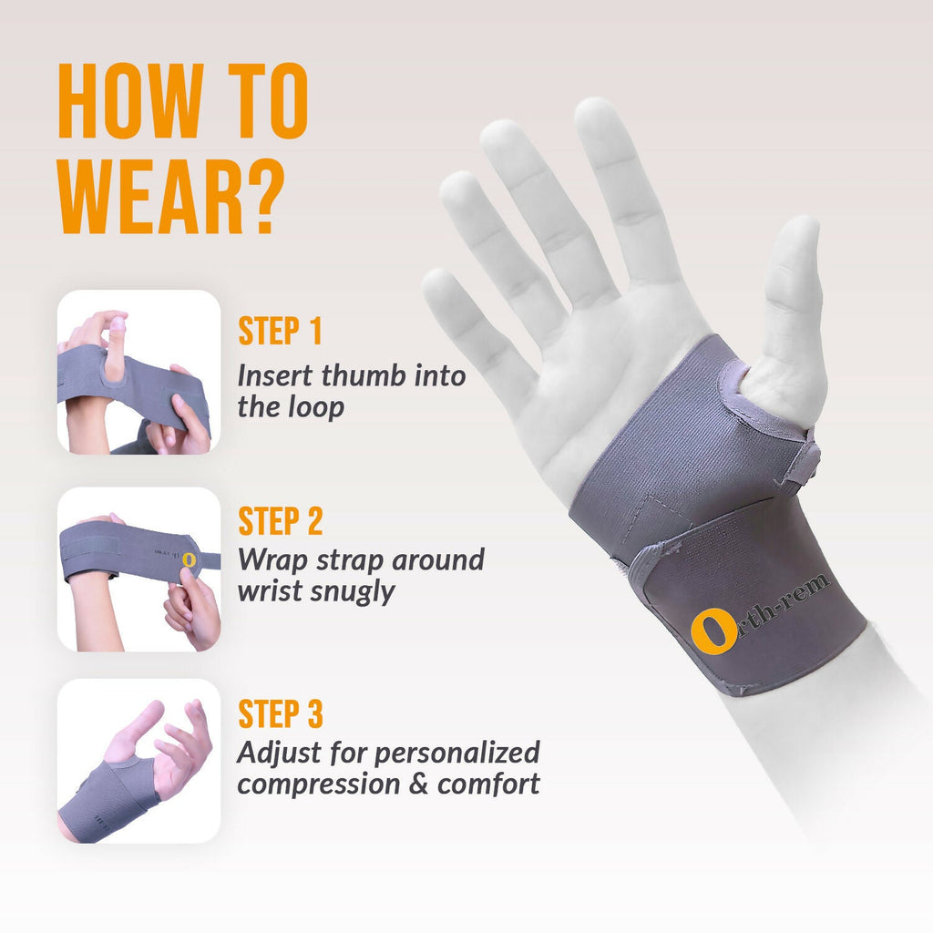 Orth-rem Wrist Support Brace with Thumb Loop Strap - Distacart