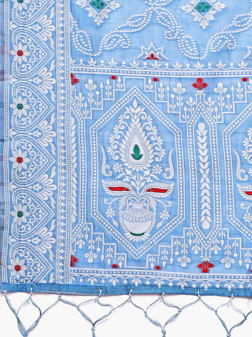 Shree Shyam Fashion Pankhuri Sky Blue Linen Cotton Saree