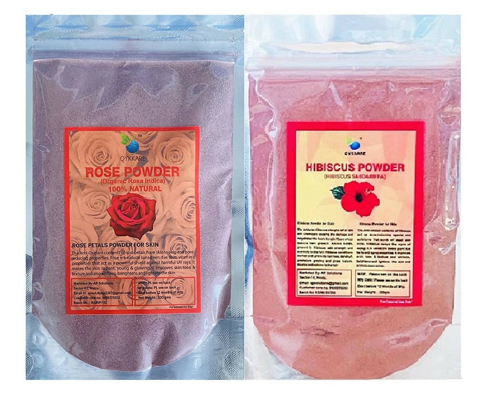 Qykkare Rose Powder And Hibiscus Powder