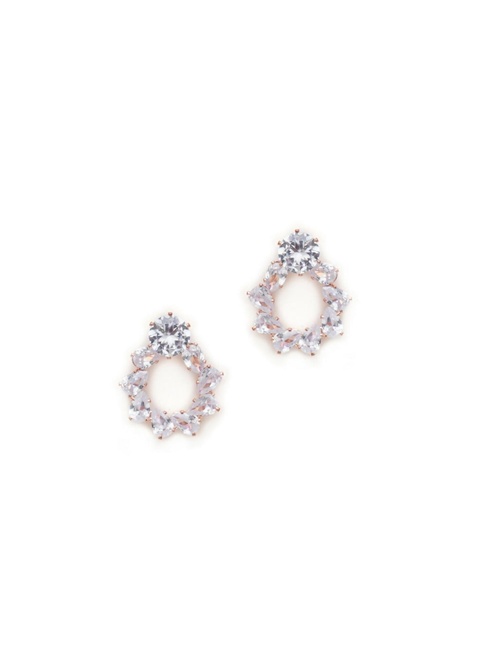 stone stud (Rose gold) - Ruby Raang - Distacart