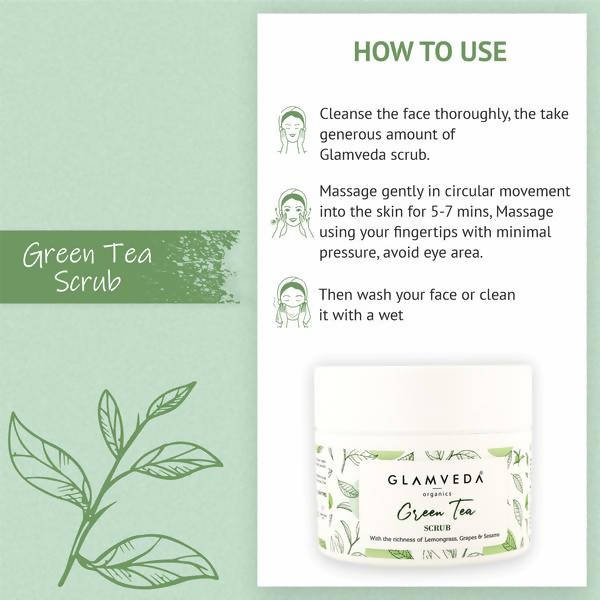 Glamveda Green Tea Recharge & Renew Scrub