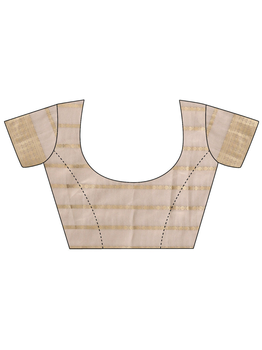 Shree Shyam Fashion Organza Cream Saree - Distacart
