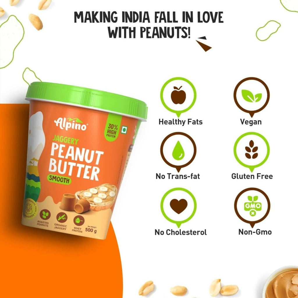Alpino High Protein Jaggery Peanut Butter Smooth